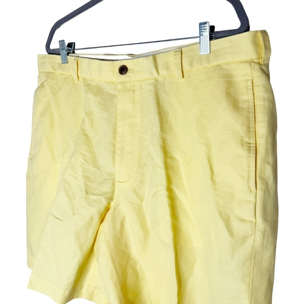 Brooks Brothers Linen Blend Yellow Shorts 40 - Picture 2 of 9